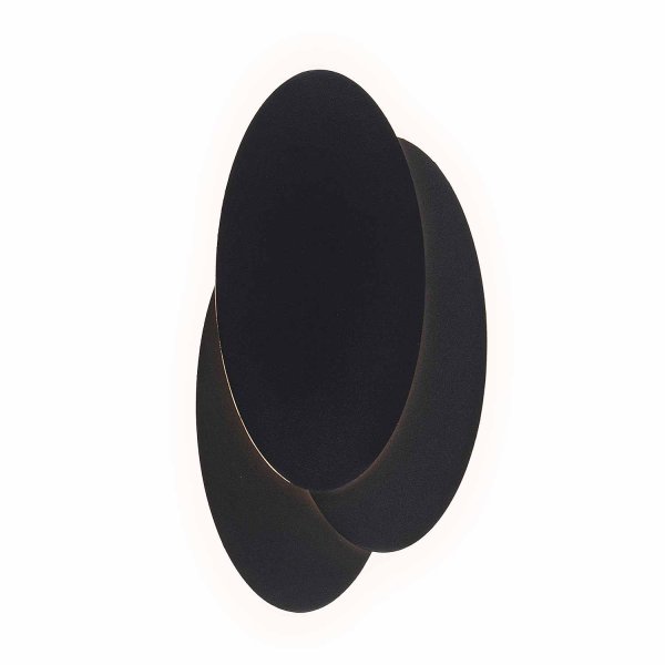 Applique LED décorative Rumy noire, applique ornementale au design moderne 2